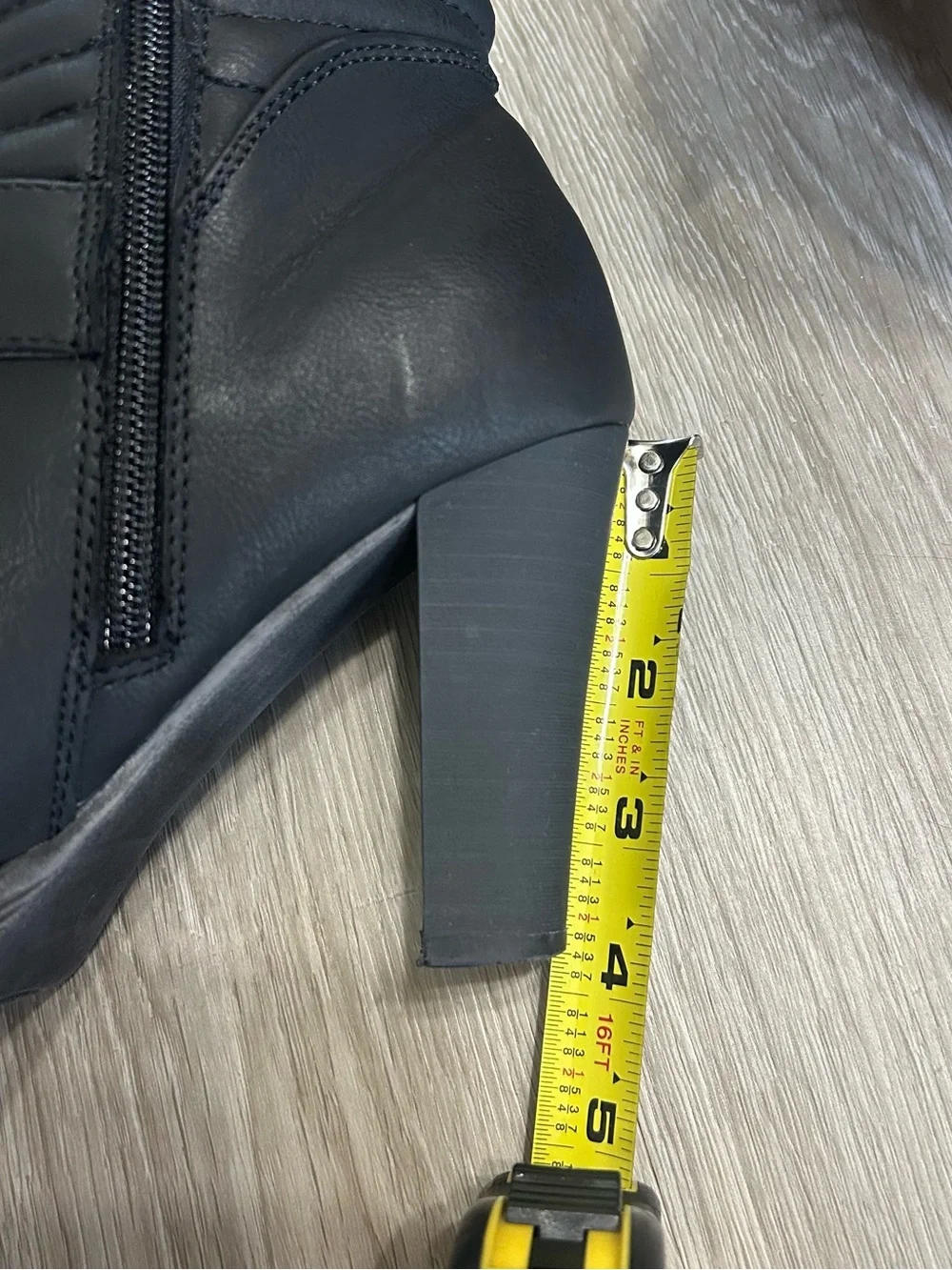 White Mountain Black Quilted Ankle Boot with Buckle Detail Size 6.5